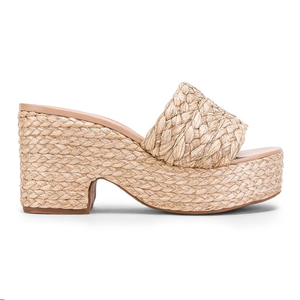 Revolve Raye Gable Wedge Raffia Platform Sandal‎